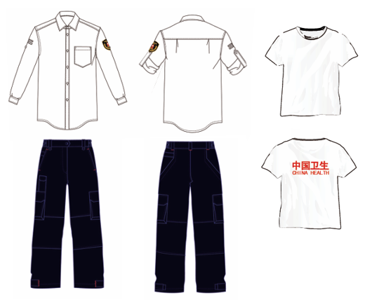 衛(wèi)生應(yīng)急服裝——夏裝襯衫、哈弗紅速干翻領(lǐng)、夏褲